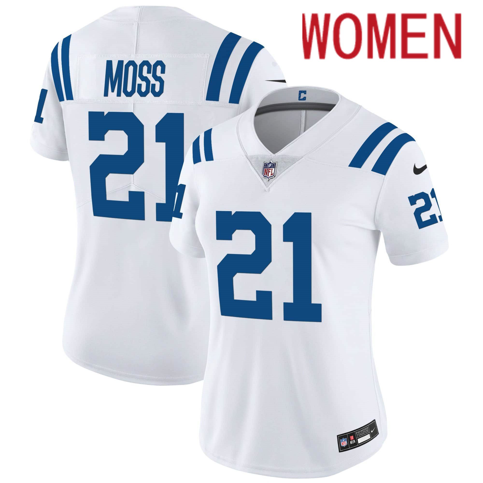 Women Indianapolis Colts #21 Moss White 2024 Nike Vapor Limited NFL Jersey